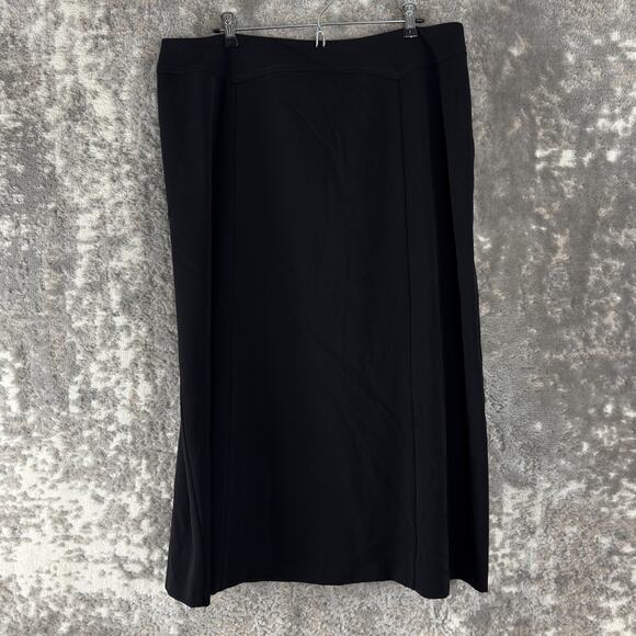 Sag Harbor Plus Size 18 Stretch Career Maxi Skirt Black Zip Casual - Picture 1 of 8
